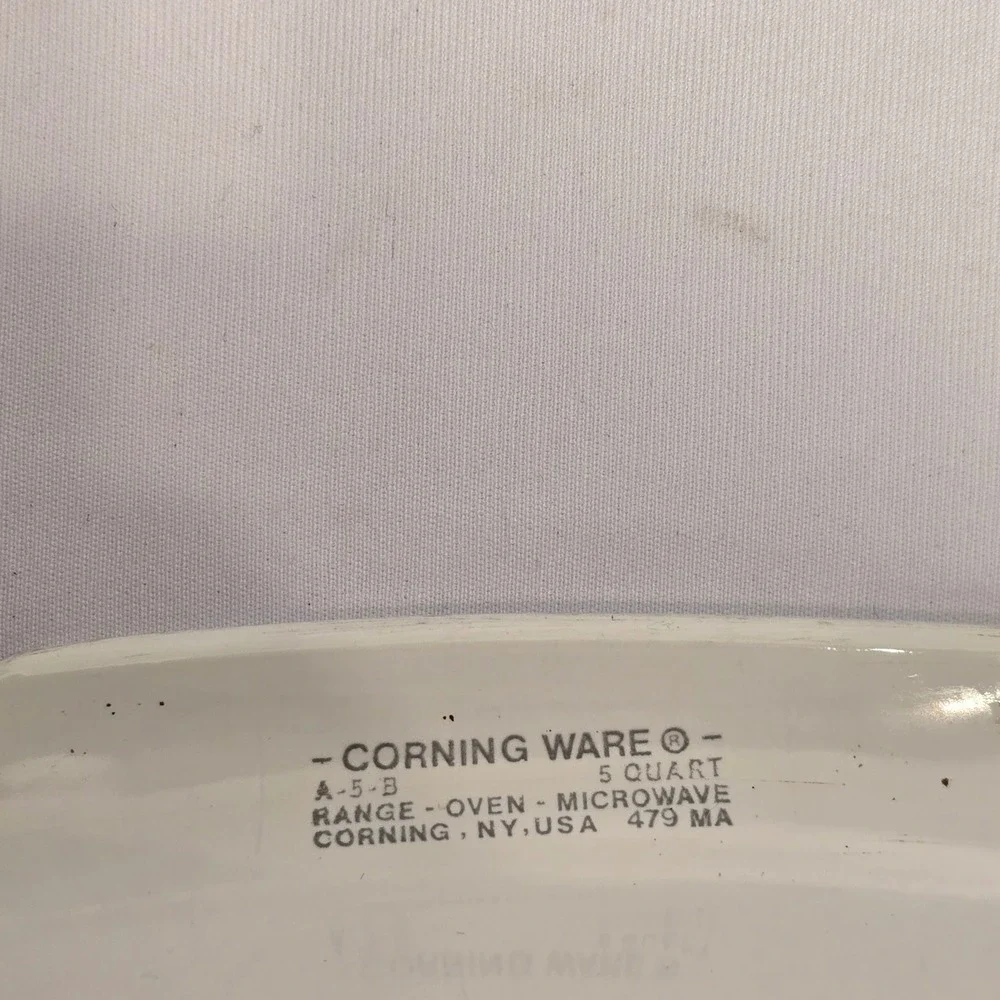 Corning Ware A-5-B 5 Quart‎ Wildflower Casserole Dish with Lid Vintage Pyroceram